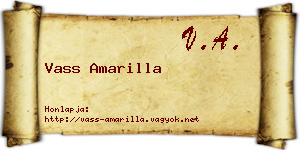 Vass Amarilla névjegykártya