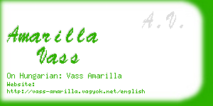 amarilla vass business card